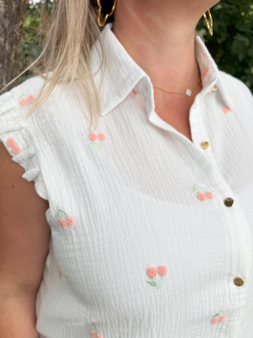 Top chemisier CERISE