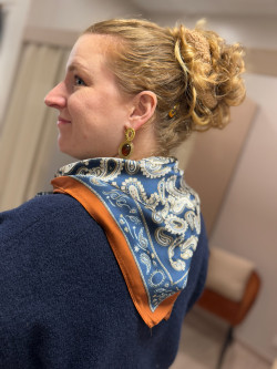 Carré de soie MARINE