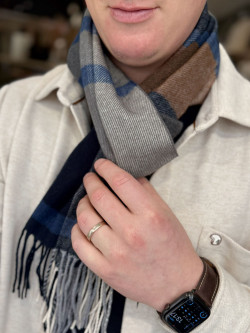 Écharpe marine marron