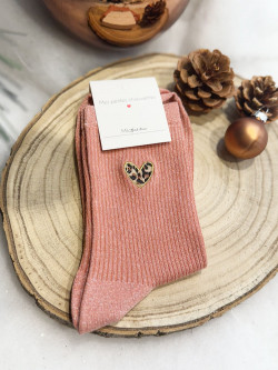 Chaussettes COEUR LEOPARD