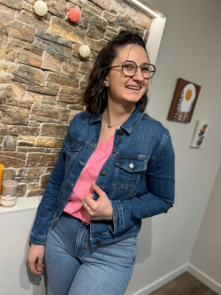 Veste jean AMOUR - Mère & Fille