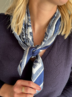 Carré de soie MARINE