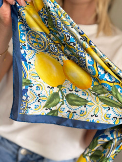 Carré de soie CITRON