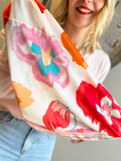 Carré de soie FLORA