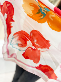 Carré de soie FLORA