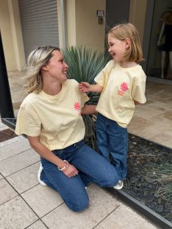 T-shirt HAPPY VIBES - Mère & Fille